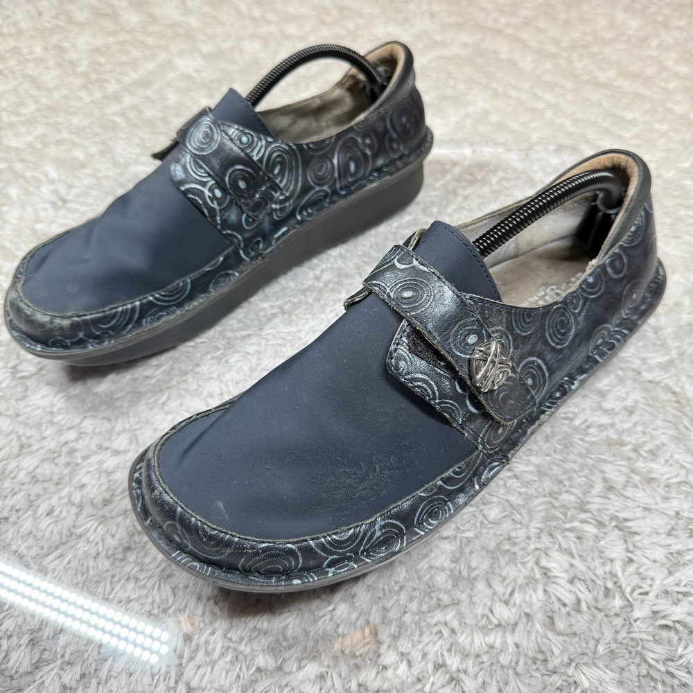 Alegria DEN-587 Women's Black Leather Mary Jane Clogs Comfort Shoes EU 43